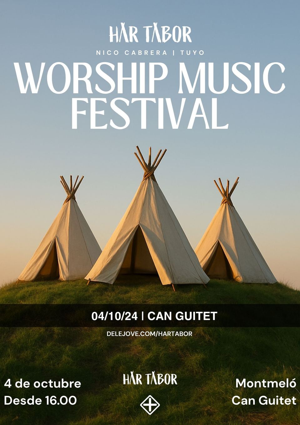 Har Tabor 2024 — cartel oficial Worship Music Festival, Can Guitet